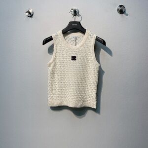 Chanel White Knit Vest